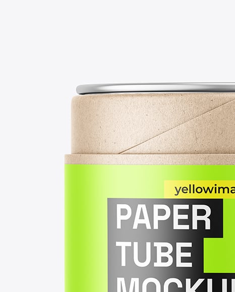 Kraft Paper Tube with Tea Mockup