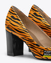 Pair of Block Heel Pumps Mockup