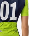Woman Wearing Cycling Jersey and Bib Shorts Mockup