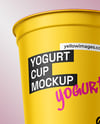 Matte Yogurt Cup Mockup