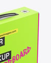 Paper Box with Plastic Handle Mockup