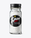 Glass Jar with Coarse Sea Salt Mockup