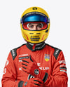 Man Wearing Racing Kit Mockup