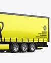 Semi Trailer Truck Mockup - Front Half Side View