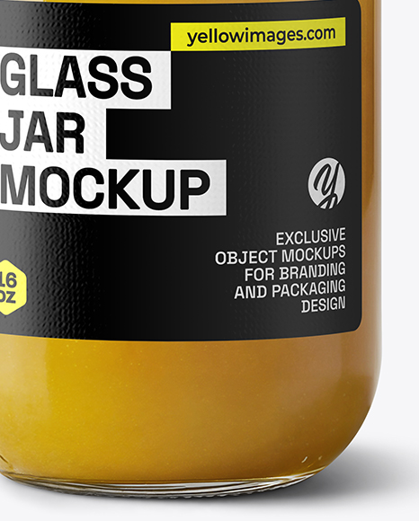 Glass Jar with Chicken Bone Broth Mockup
