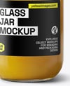 Glass Jar with Chicken Bone Broth Mockup