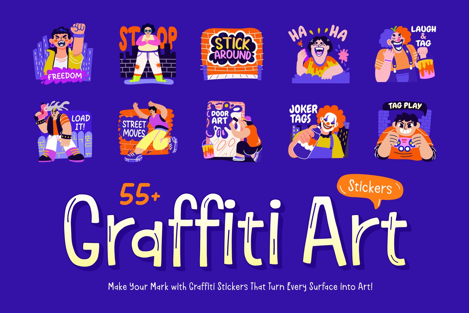 Graffiti Art Stickers Set
