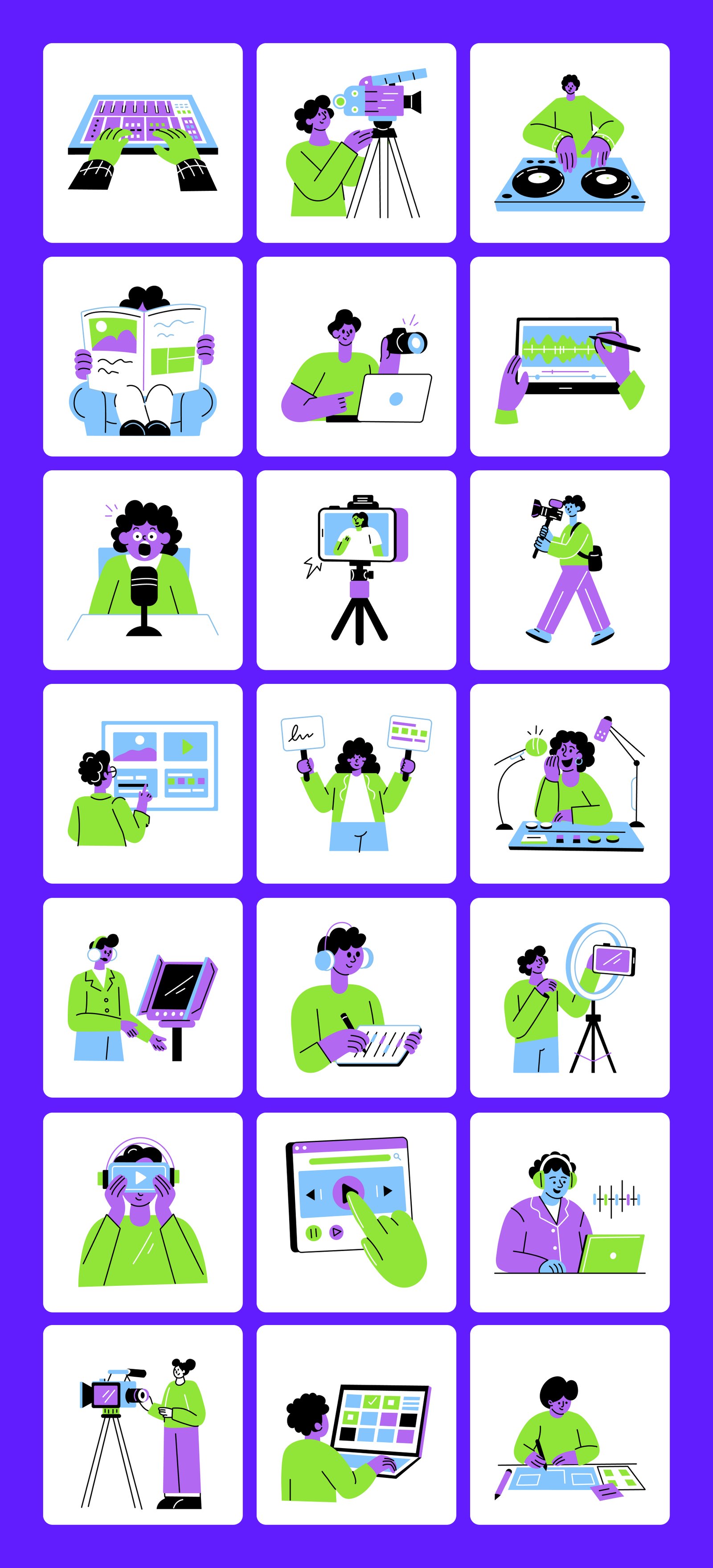 Media Illustration Art Set