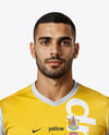 Soccer Player Wearing Jersey and Shorts Mockup