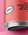 Aluminium Can With Matte Finish Mockup