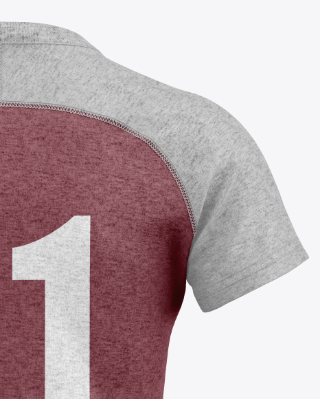 Heather T-Shirt Mockup - Back View