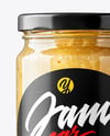 Glass Jar with White Grape Jam Mockup