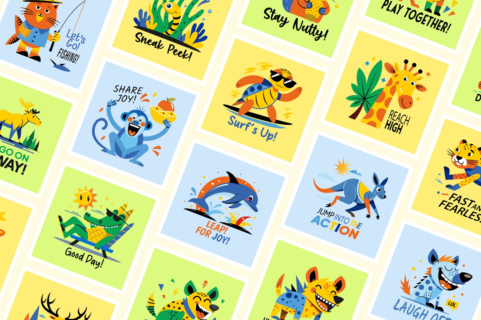 Cute Safari Animal Stickers
