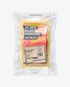 Clear Plastic Flow-Pack with Salmon Fish Fillet Mockup