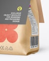 Kraft Package with Paper Label Mockup