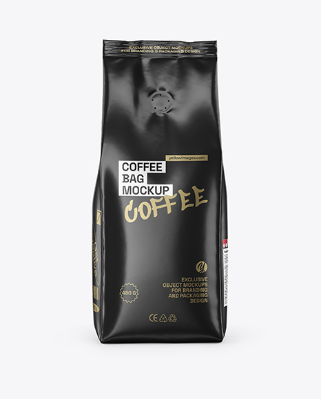 Glossy Coffee Bag Mockup