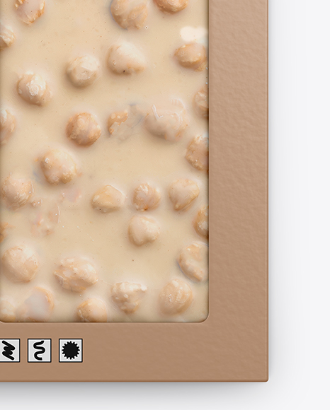 White Chocolate Bar with Nuts Mockup