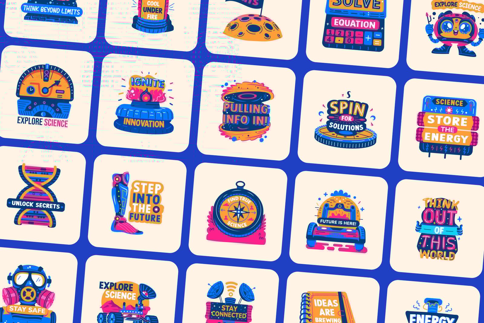 Science Stickers Set