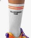 Pair Of Running Shoes Mockup on Women's Legs Mockup