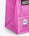 Paper Bag with Sticker Label Mockup