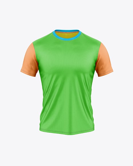 Round Collar Rugby Jersey Mockup - Front View