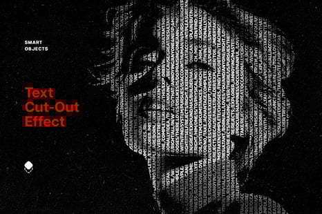 Vertical Cut Out Text Photo Effect - Text effect photoshop