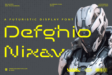 UT Defghio Nixav - A Futuristic Font - Tech font