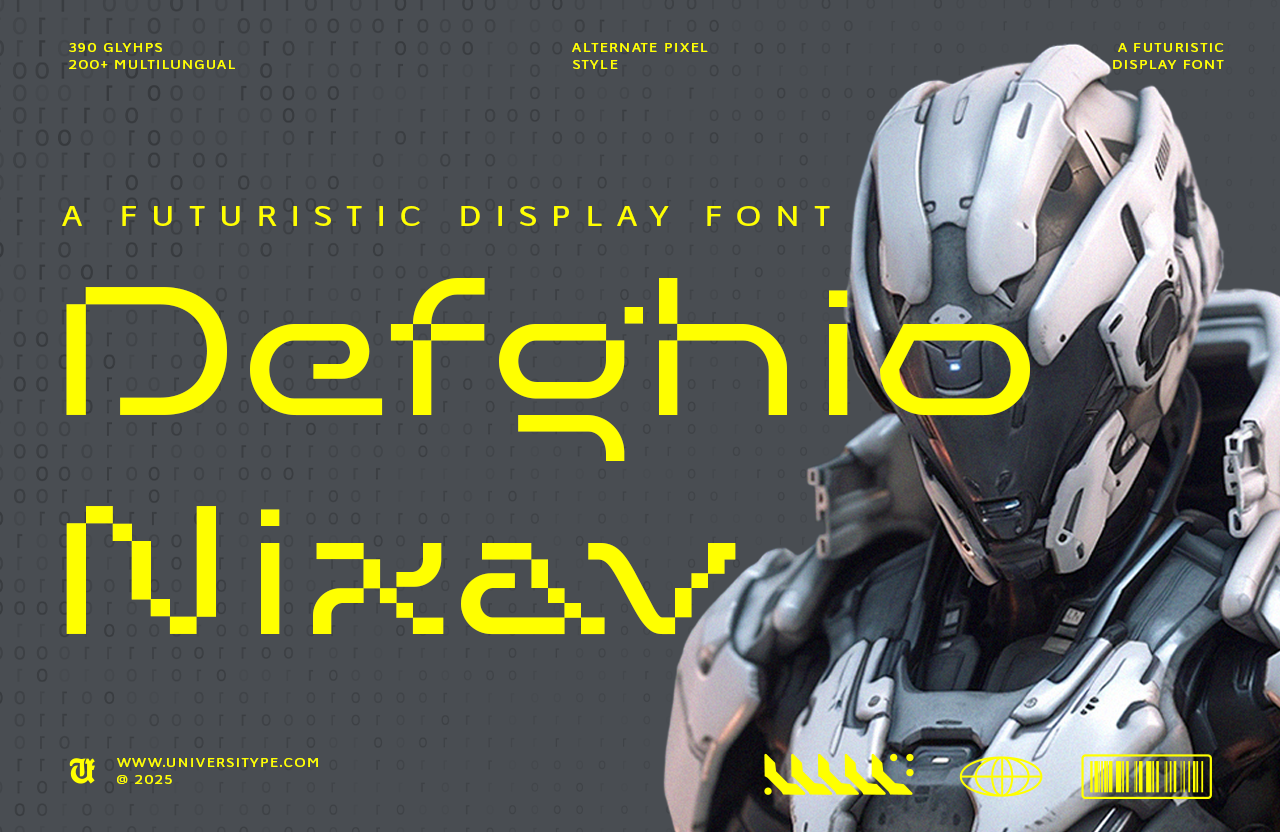 UT Defghio Nixav - A Futuristic Font