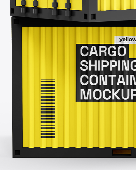 Two Cargo Shipping Containers Mockup