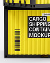 Two Cargo Shipping Containers Mockup