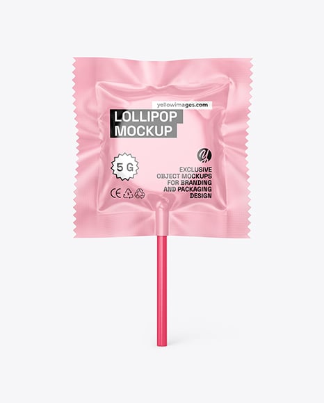 Matte Lollipop Sachet Mockup - Flow-Pack Mockups