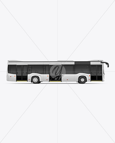 City Bus Mockup - Side View