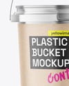 Metallized Plastic Bucket Mockup