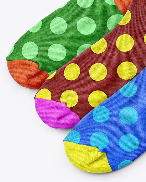 Three Socks Mockup
