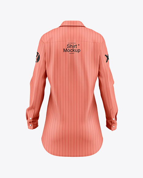 Women's Long Sleeve Shirt Mockup - Back View