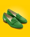 Pair of Suede Loafers Mockup
