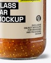 Glass Jar with Tomato Chutney Mockup