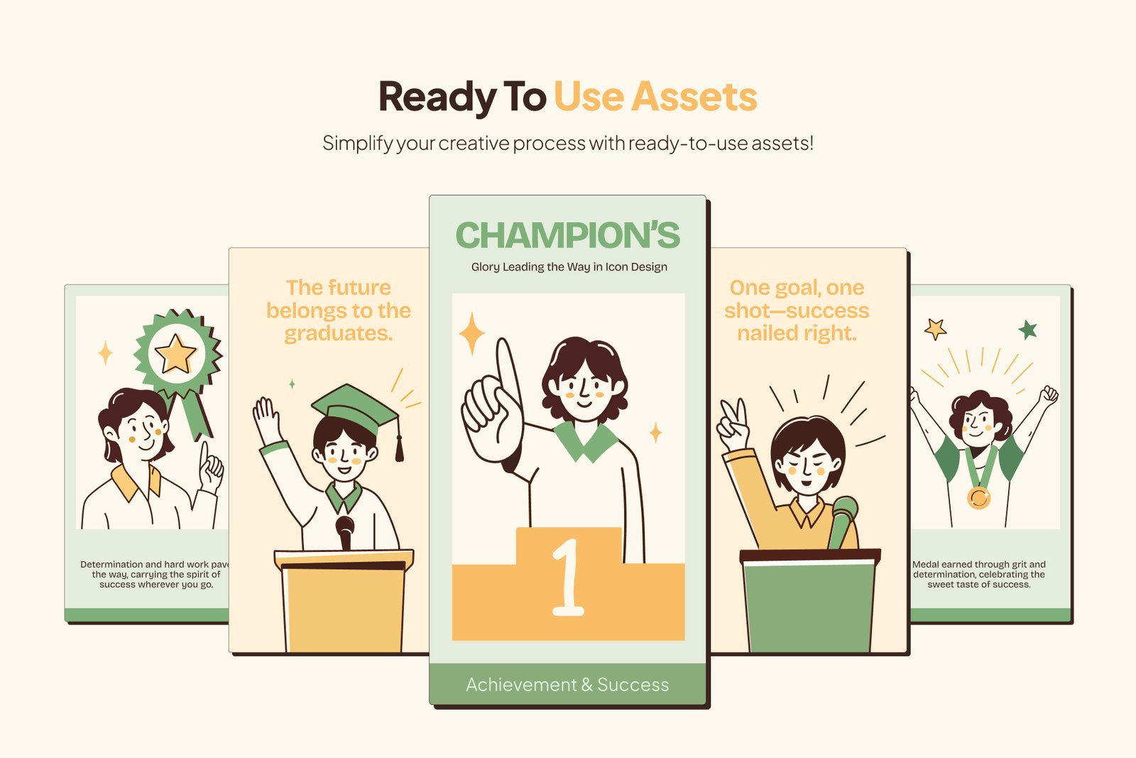 Achievement and success Drawing Set