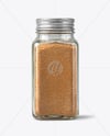 Glass Jar with Ground Nutmeg Mockup