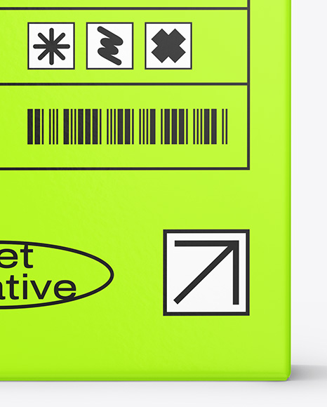 Glossy Paper Box w/ Hang Tab Mockup