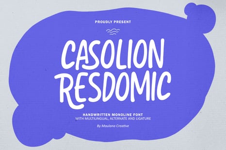 Casolion Resdomic Playful Handwritten Monoline - Fonts