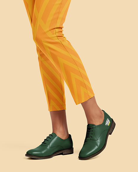 Oxford Shoes on Woman's Legs Mockup
