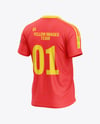 Soccer Jersey Mockup - Back Half Side View