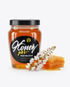 Glass Jar with Acacia Honey Mockup
