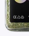 Square Glass Jar with Parsley Flakes Mockup