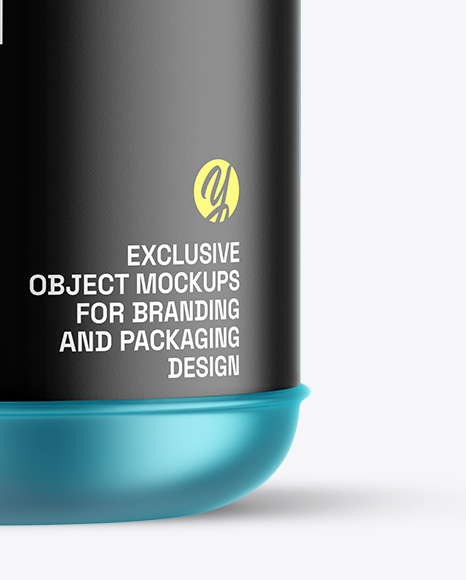 Matte Metallic Protein Jar Mockup