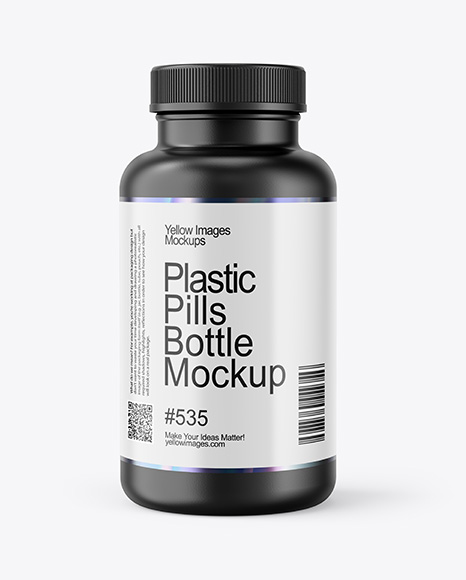 Plastic Pill Bottle Mockup
