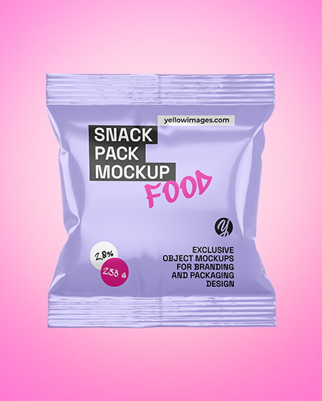 Glossy Snack Pack Mockup
