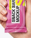 Matte Snack Bar in a Hand Mockup