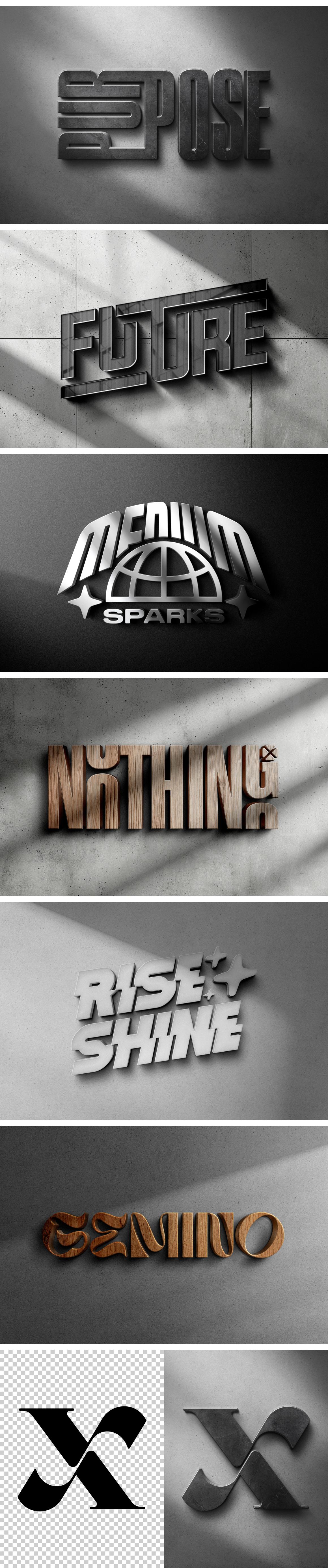 3D Sign Outdoor Urban Mockups